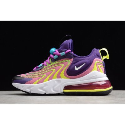 Nike Bayan Air Max 270 React Eng Eggplant/White/Magic Flamin Beyaz Koşu Ayakkabısı Türkiye - ZVQIPAZ